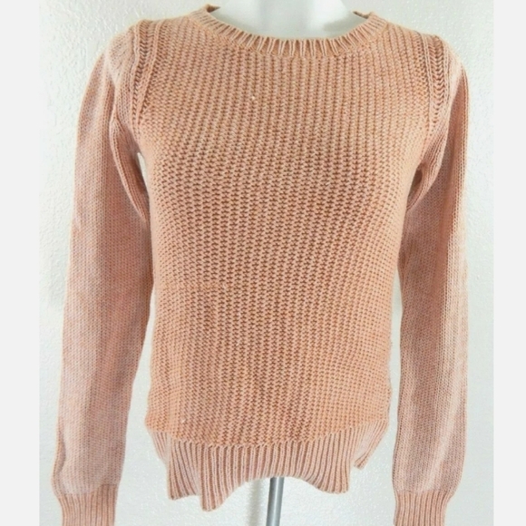 Sparrow Anthropologie Peach Boyfriend Crewneck Sweater - Picture 1 of 3